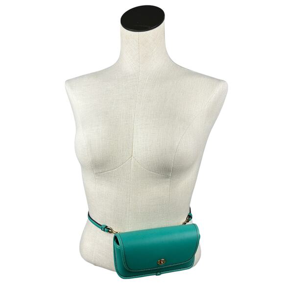 Coach 1941 Rare Teal Sunglasses Bag Front Clasp Case with Strap - Picture 2 of 10